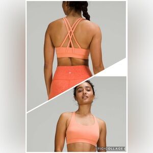🍋 Lululemon GUC Energy Bra *Medium Support B–D Cup in Golden Apricot (?) - Sz 12